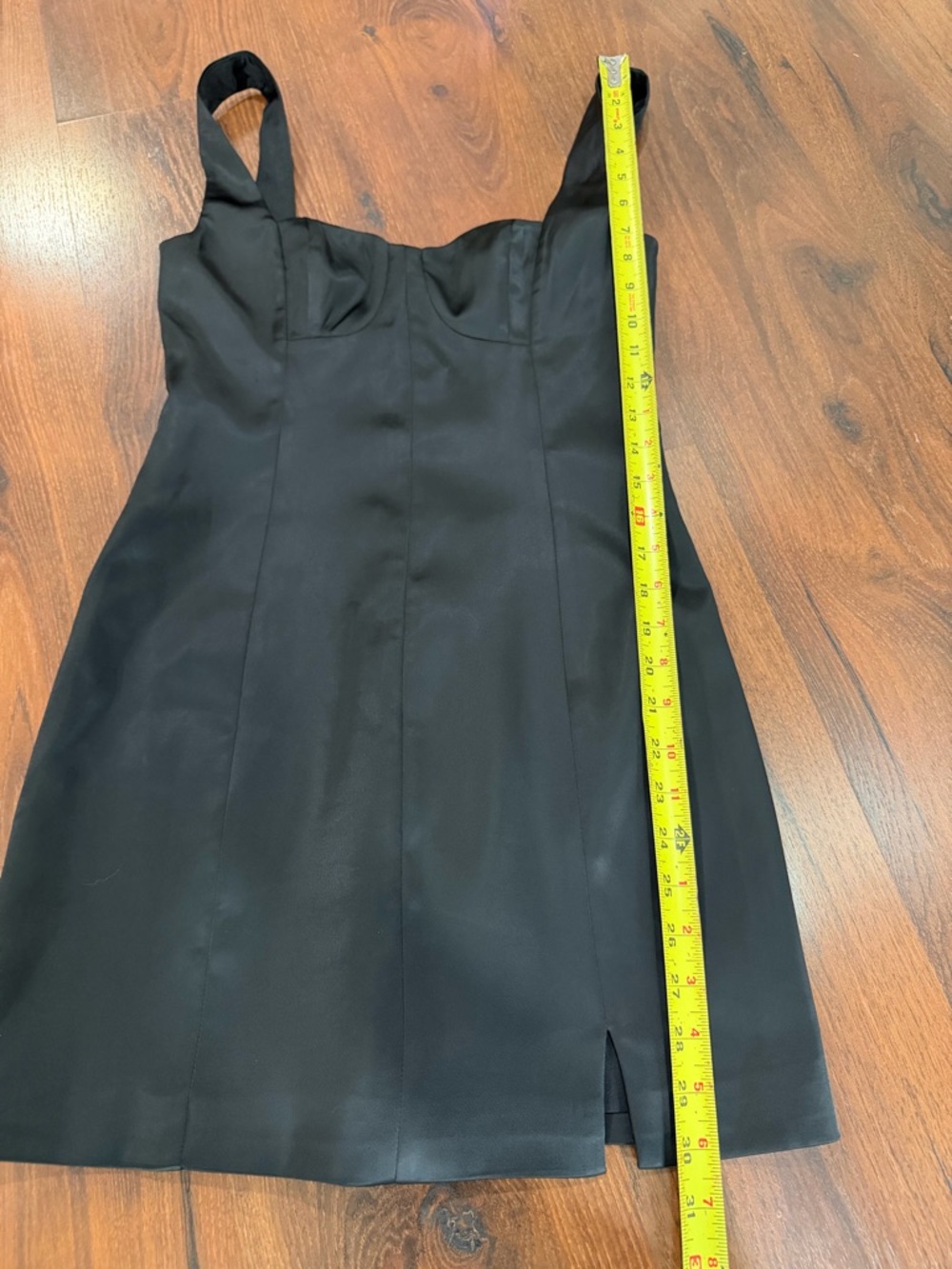 NWT Lovers and Friends CARPENTER Satin MINI black DRESS Sz XS - Picture 5 of 11